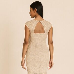 Elegant Cream Lace Women Dress ✨